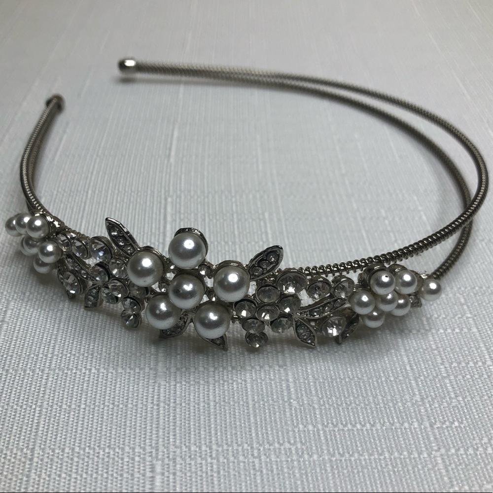 Faux-crystal/pearl headband